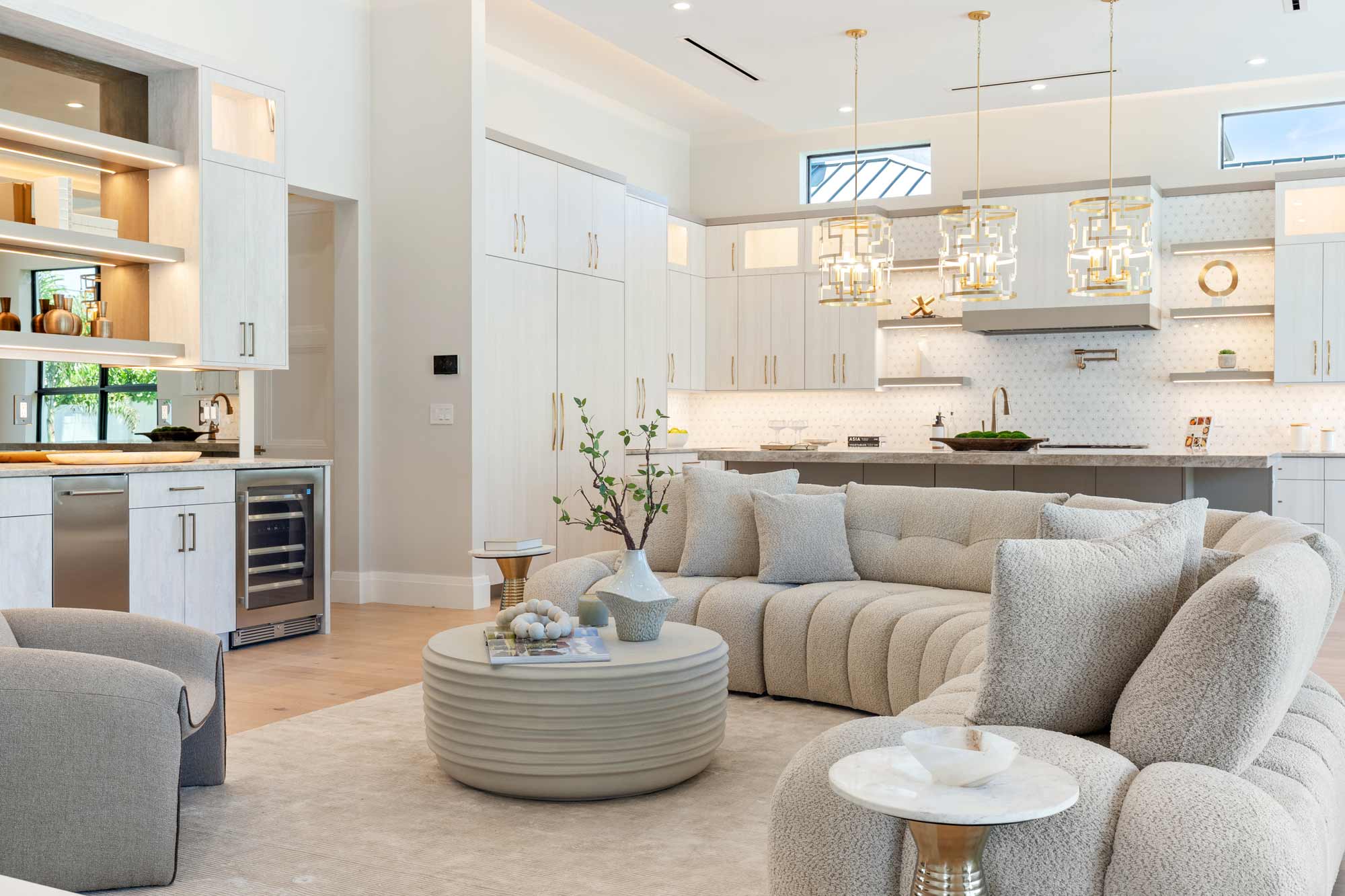 Living Room into kitchen